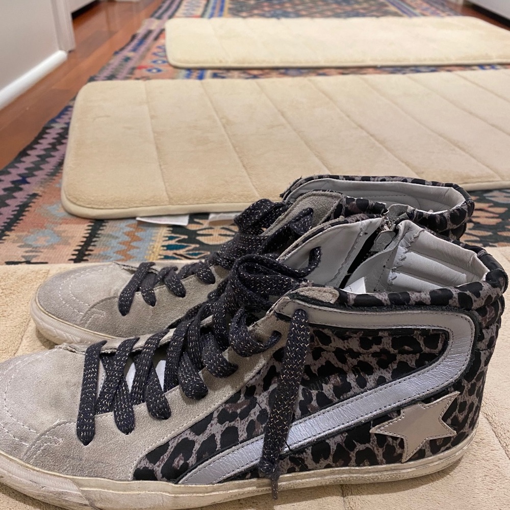 Golden Goose leopard slide sneaker size 40